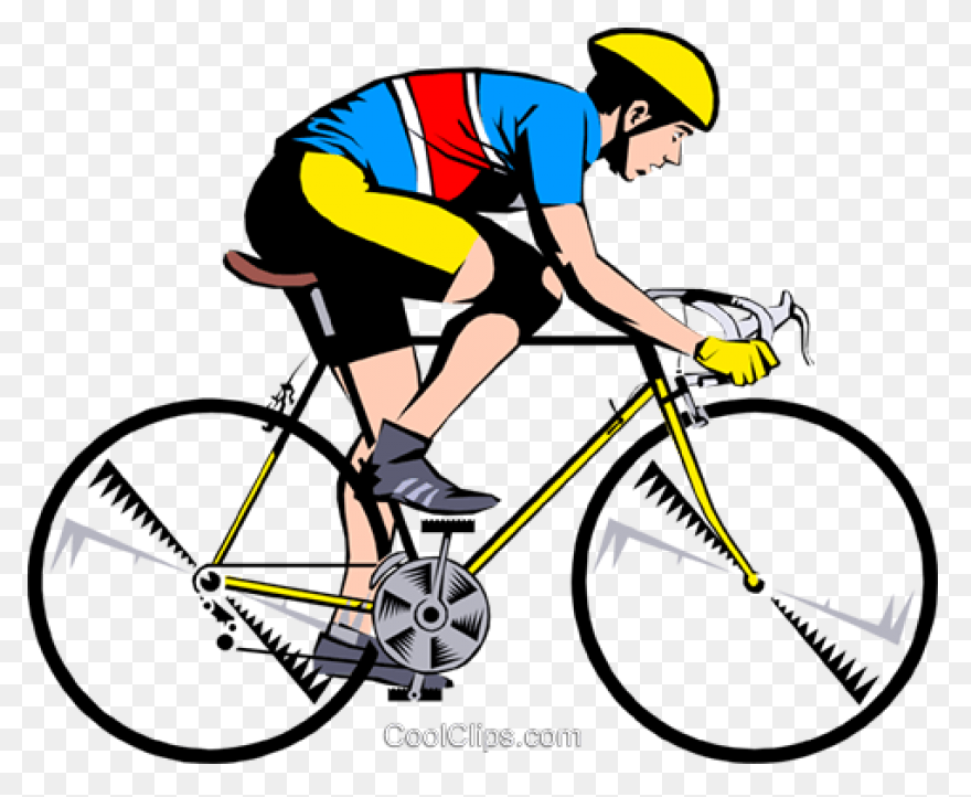 Cyclist Racing Royalty Free Vector 
