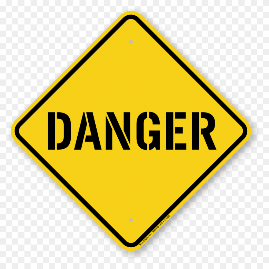 Potential Danger Sign Sticker