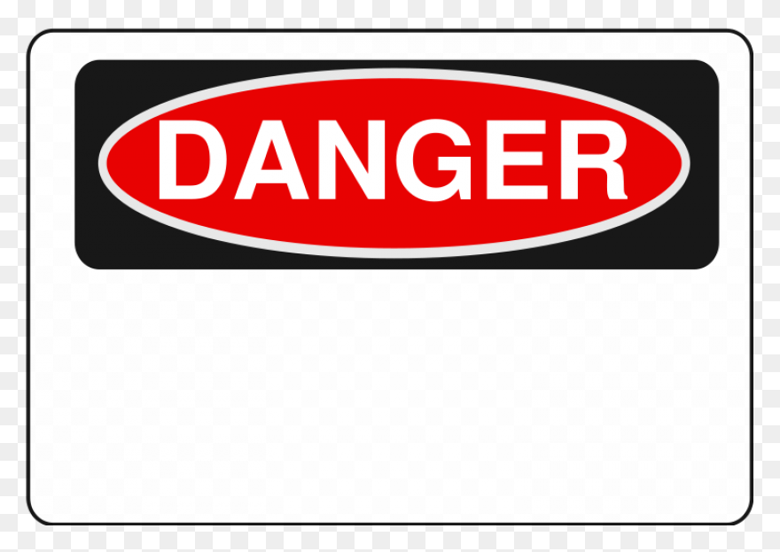 Potential Danger Sign Sticker