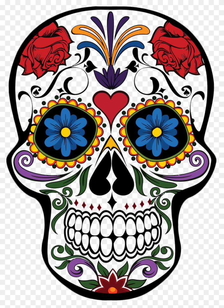 Cute Pumpkin Sugar Skull Day Of The