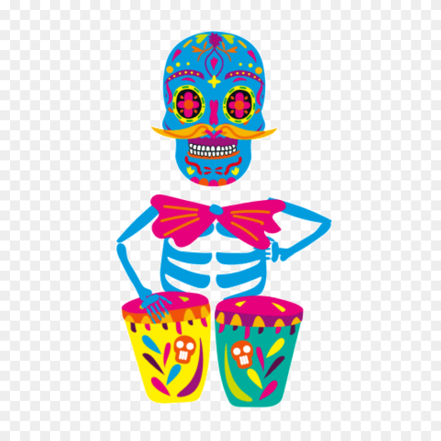Cute Pumpkin Sugar Skull Day Of The