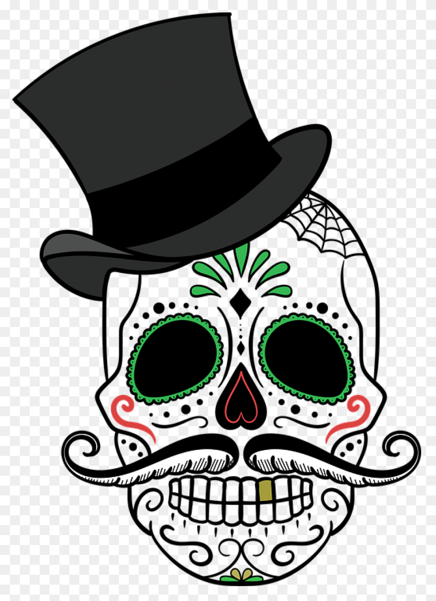 Cute Pumpkin Sugar Skull Day Of The