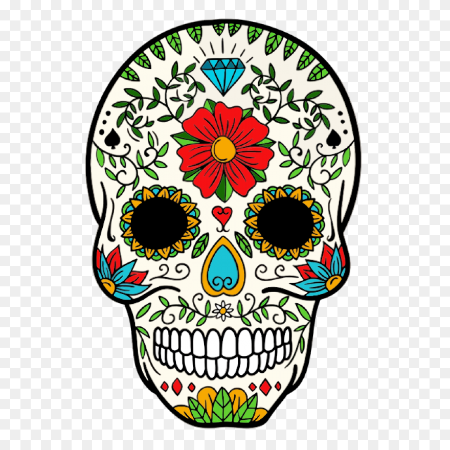 Cute Pumpkin Sugar Skull Day Of The
