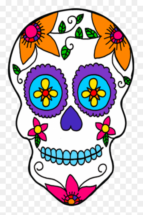 Cute Pumpkin Sugar Skull Day Of The