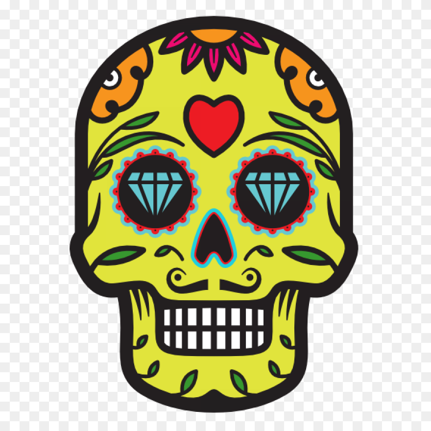 Cute Pumpkin Sugar Skull Day Of The