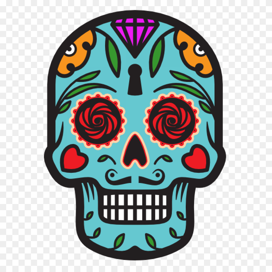 Cute Pumpkin Sugar Skull Day Of The