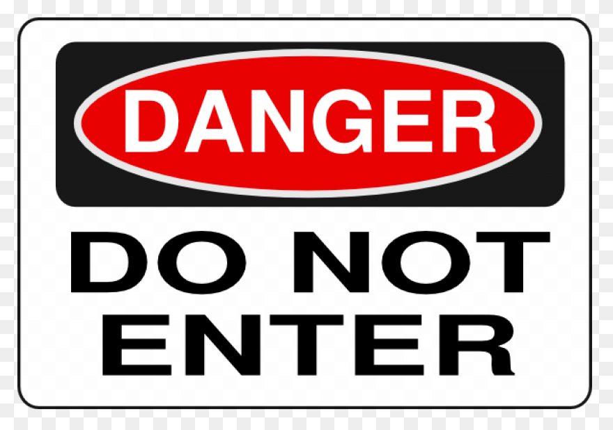 Danger Clipart Curfew - Warning Sig
