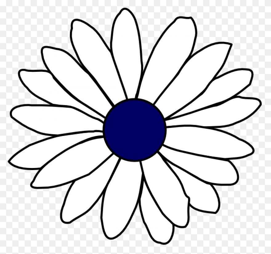Navy Center Daisy Clipart At - Daisy
