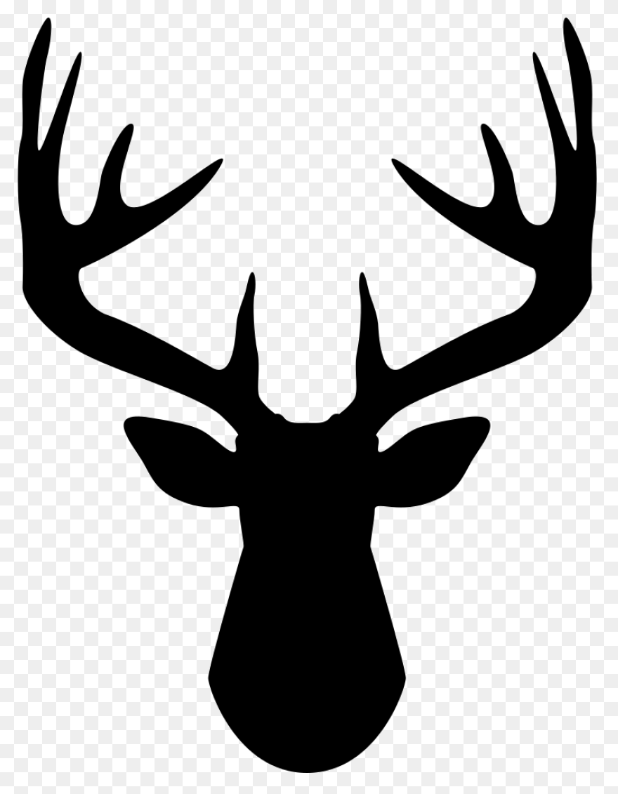 Deer Head Buck Front Silhouette