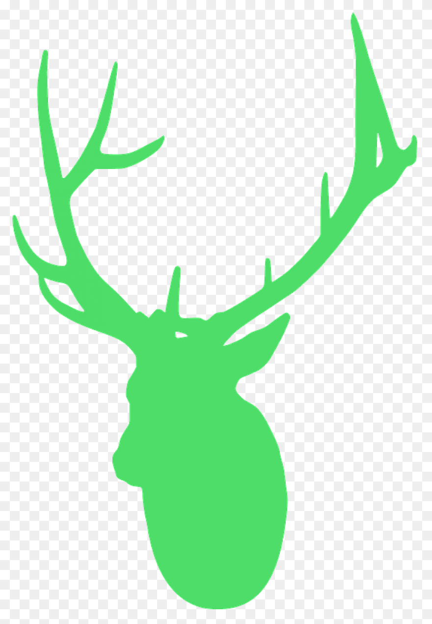 Deer Head Silhouette Free Vector - Deer Head Silhouette