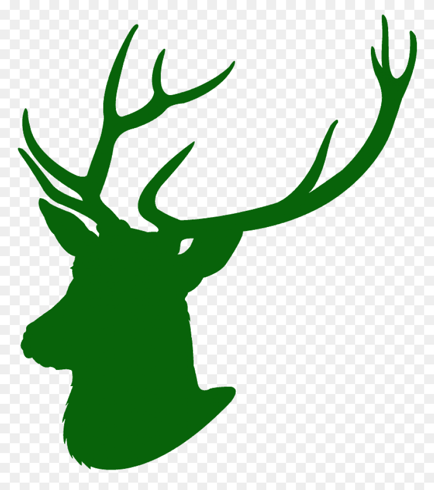 Deer Head Buck Front Silhouette