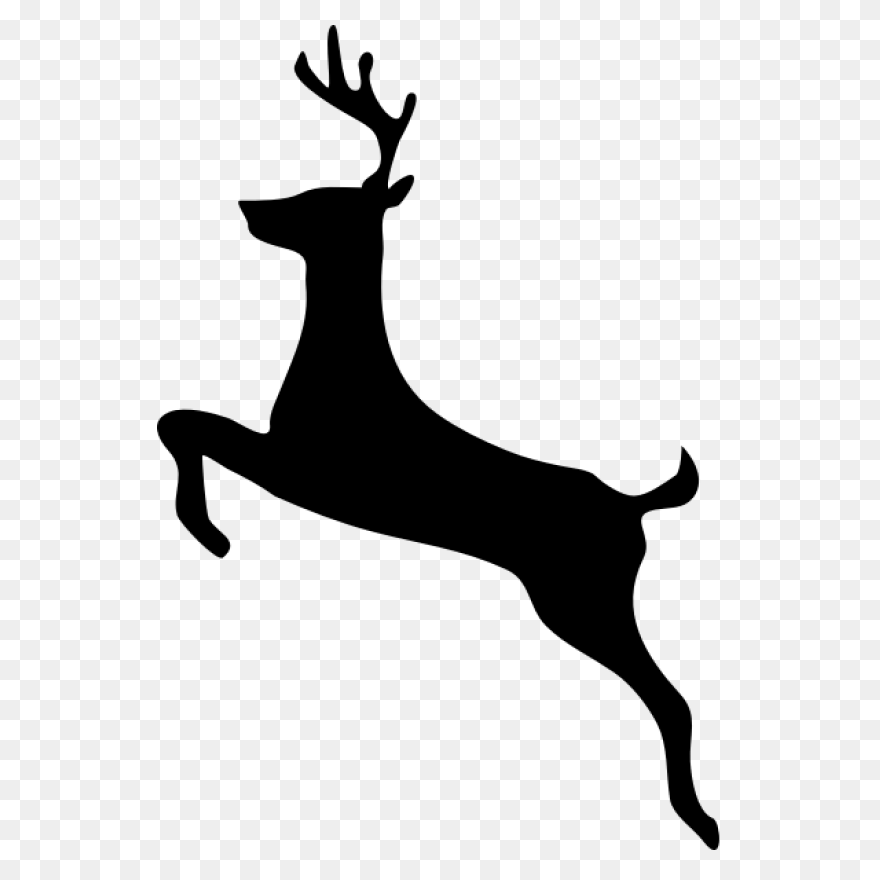 Deer Head Buck Front Silhouette