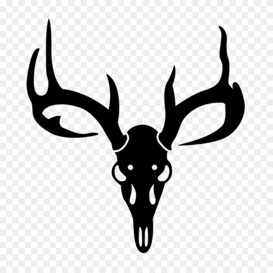 Deer Head Buck Front Silhouette