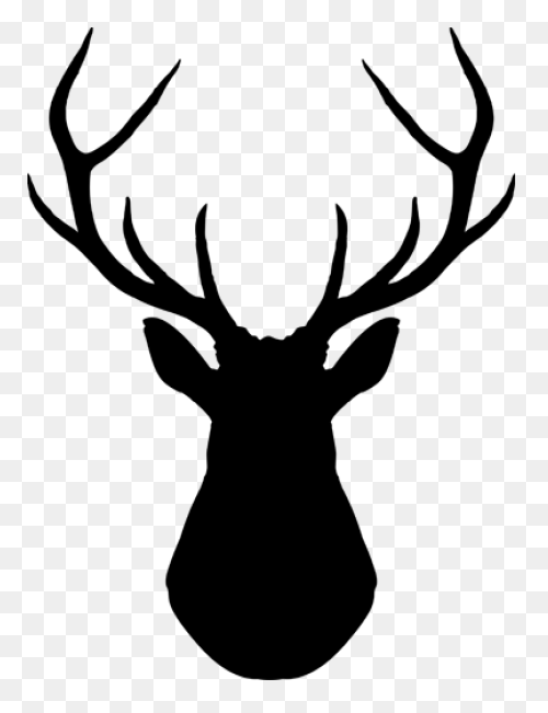 Deer Head Buck Front Silhouette
