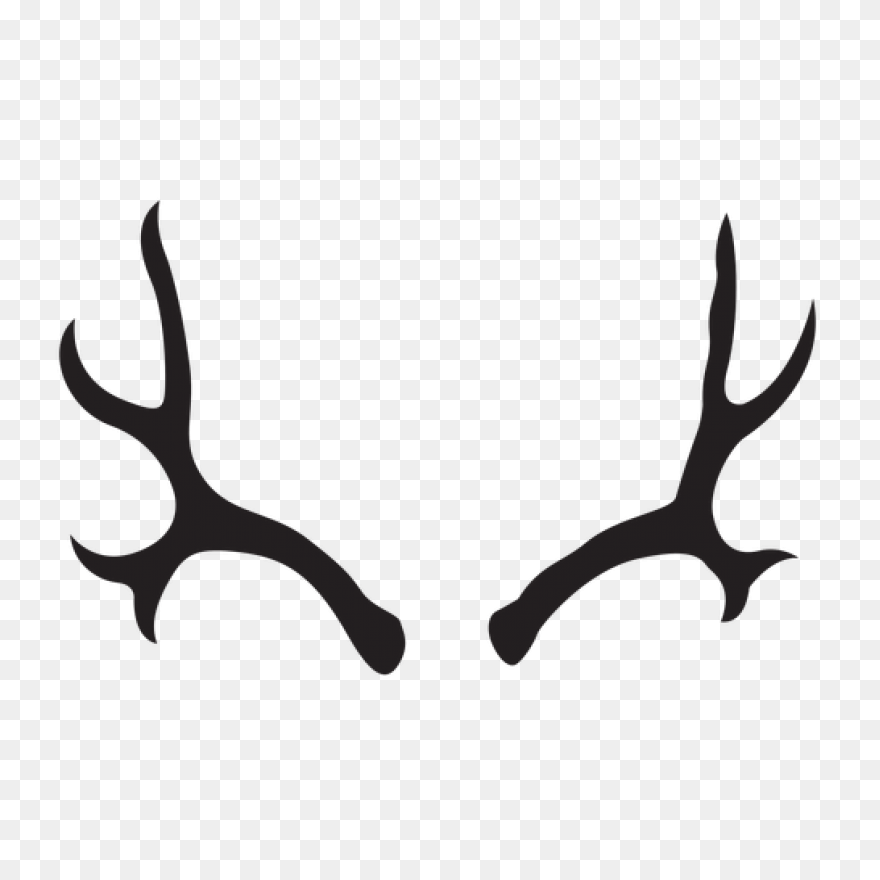 Mule Deer Antler Silhouette Png - Deer Antler