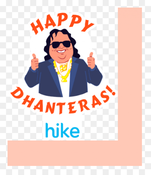 Happy Dhanteras Thumbs Up Sticker - Dhanteras