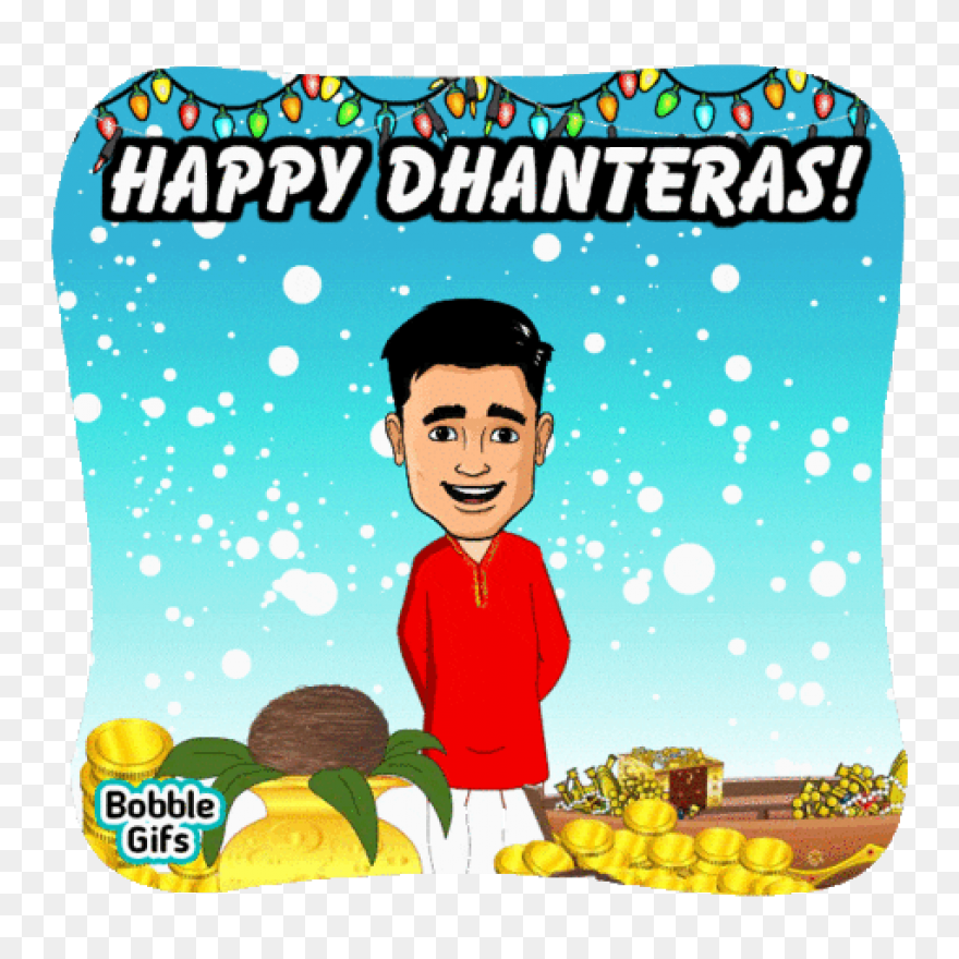 Happy Dhanteras Thumbs Up Sticker -