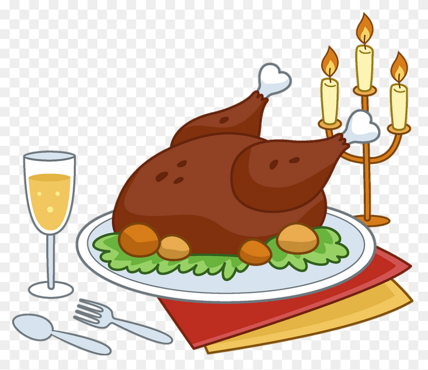 Free Dinner Clip Art Black And Whit