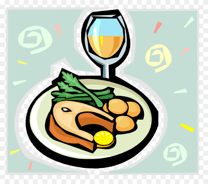 Free Dinner Clip Art Black And Whit