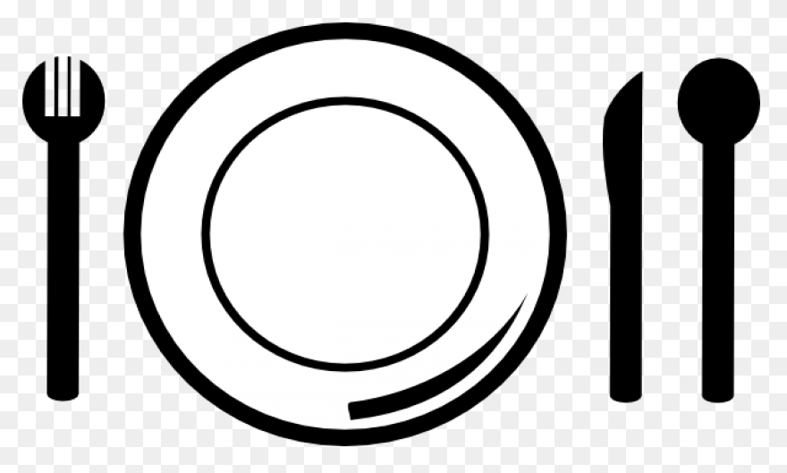 Free Dinner Clip Art Black And Whit