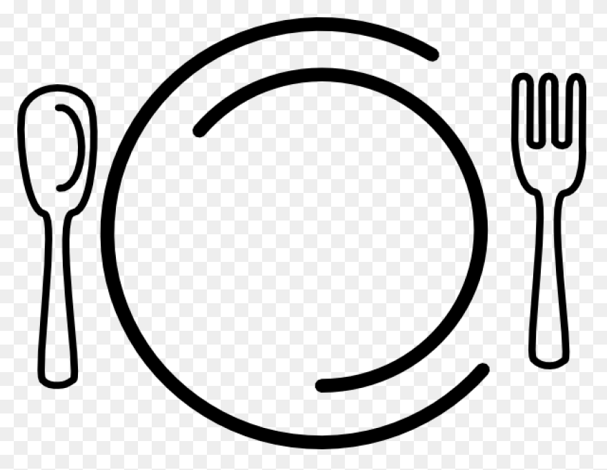 Free Dinner Clipart Black And - Dinner