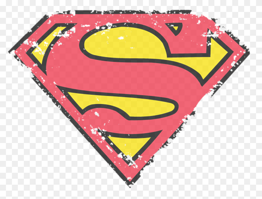 Superman Distressed Shield T Shirt - Distressed