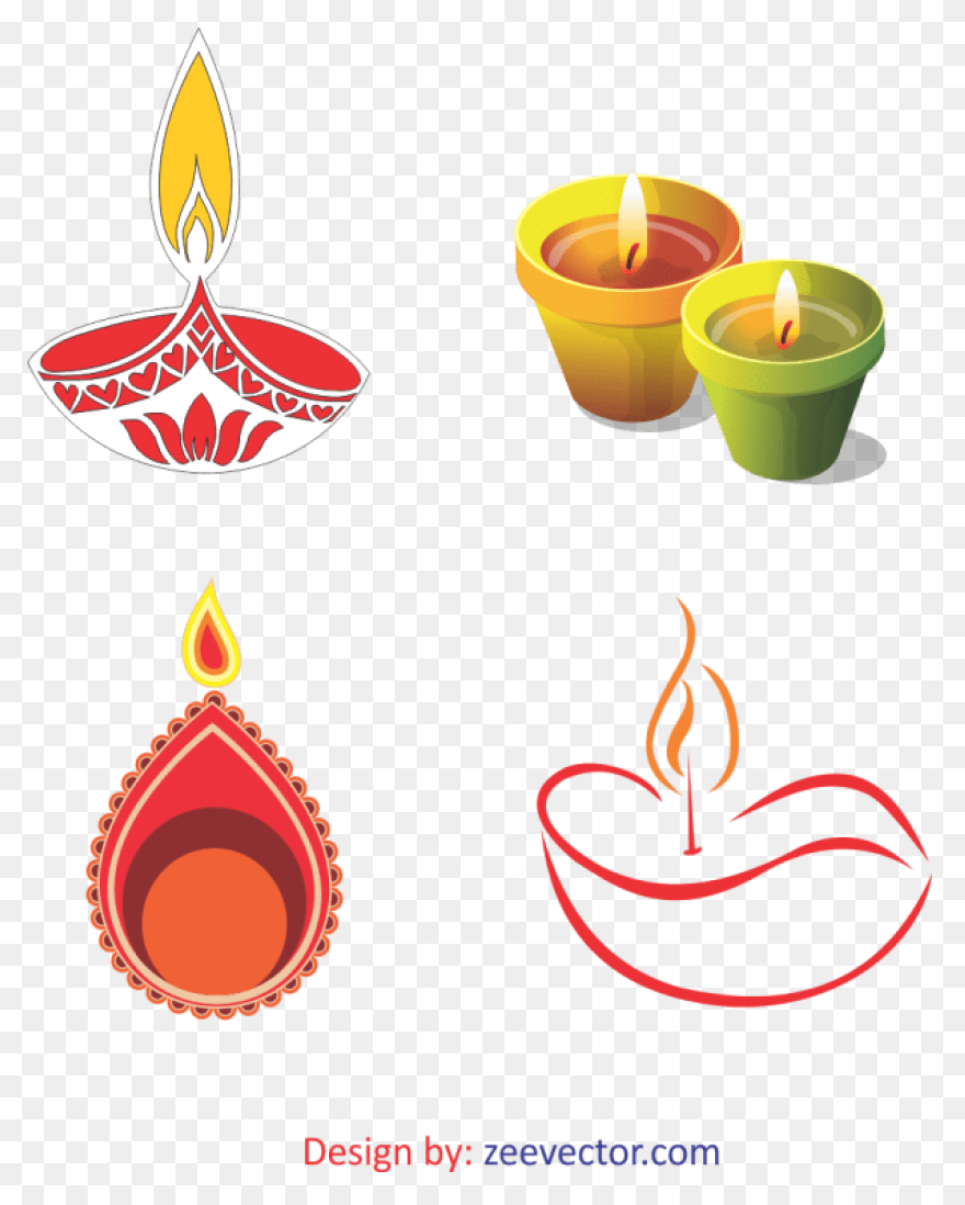 Candle Vector Deepavali - Happy Diw
