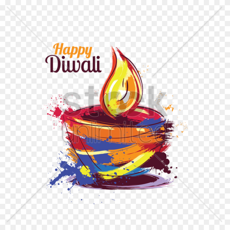 Candle Vector Deepavali - Happy Diw