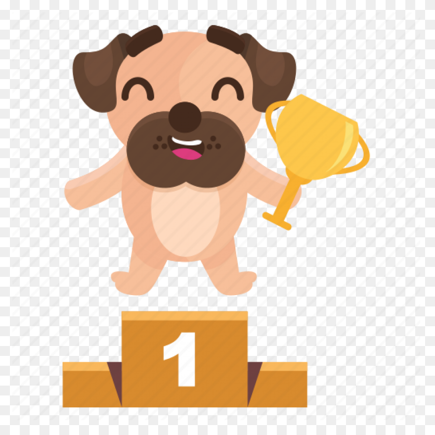 Award Dog Emoji Emoticon Pug - Dog Emoji