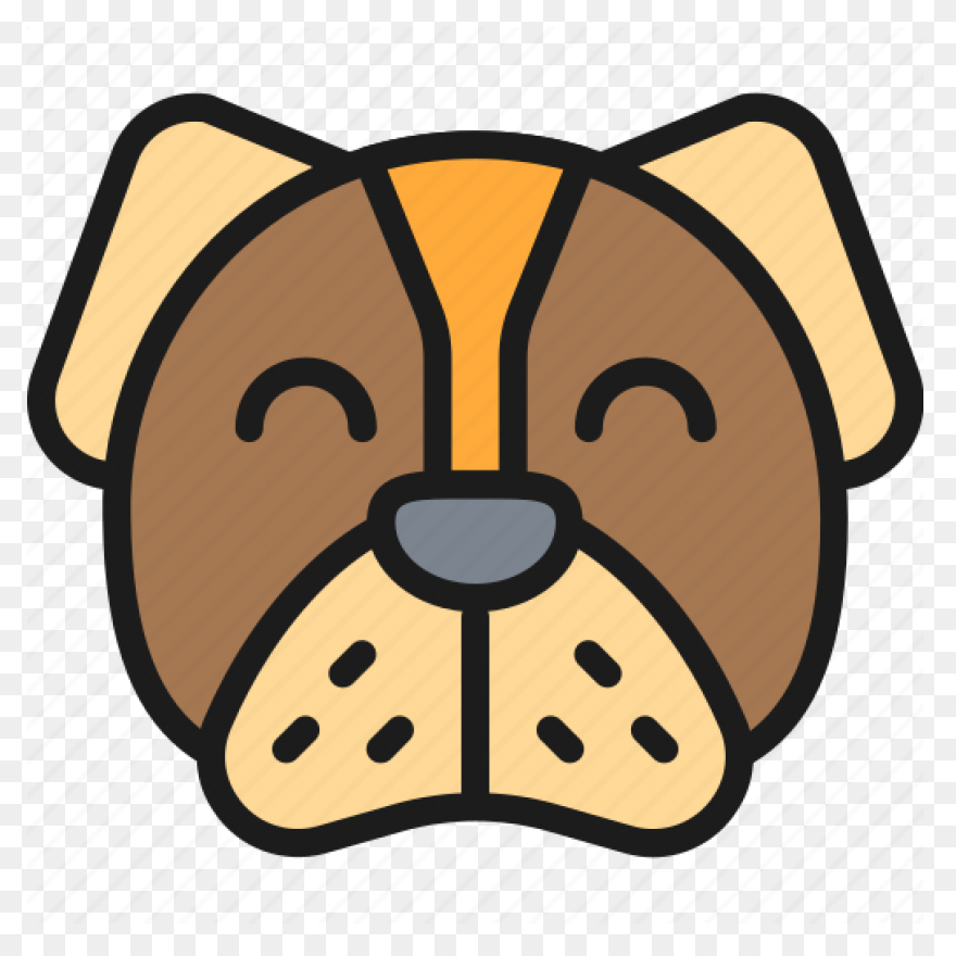 Head, Brown, Blue, White, Cartoon, 