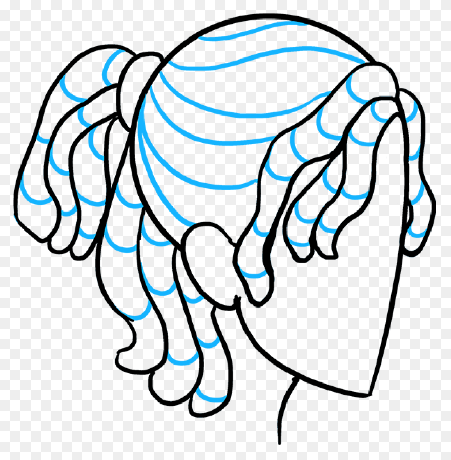 How To Draw Dreadlocks Clipart - Dreadlocks