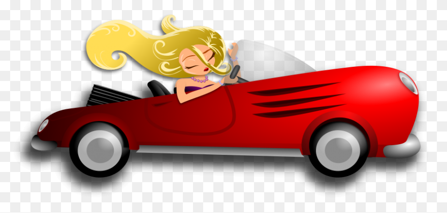 Lady Driving Car Clipart Clipart - Driving