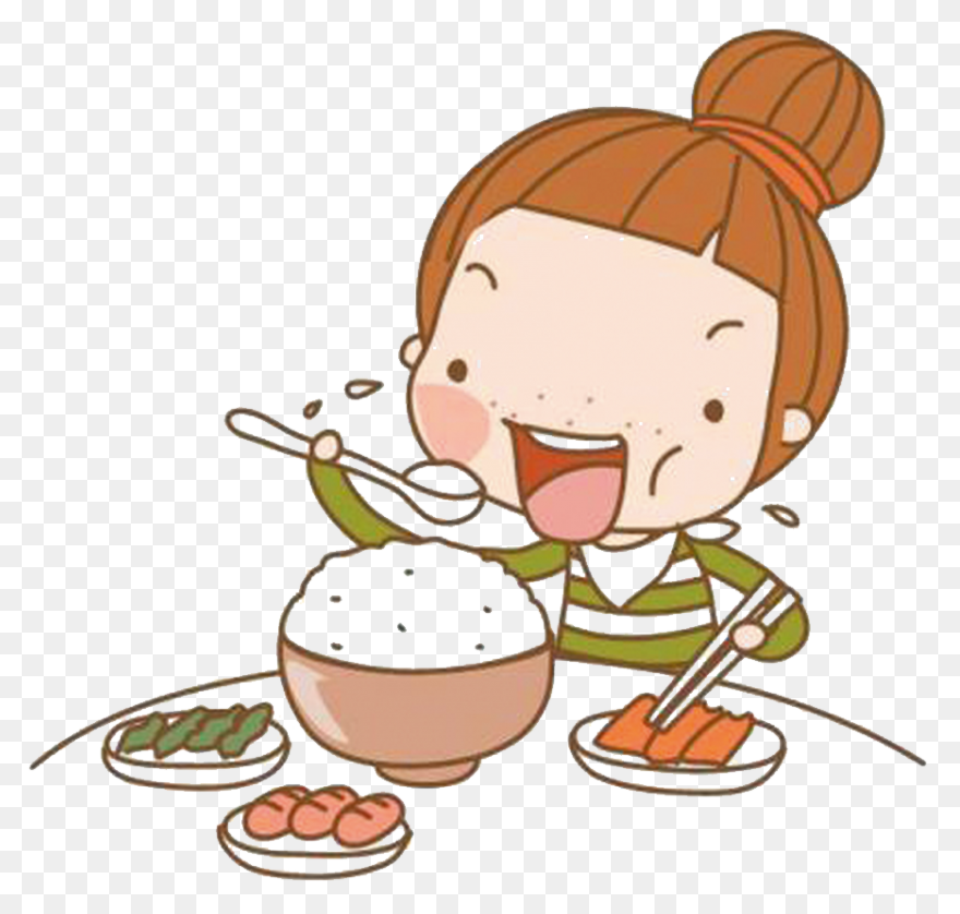 Boy Eating Cafeteria Lunch Clip Art