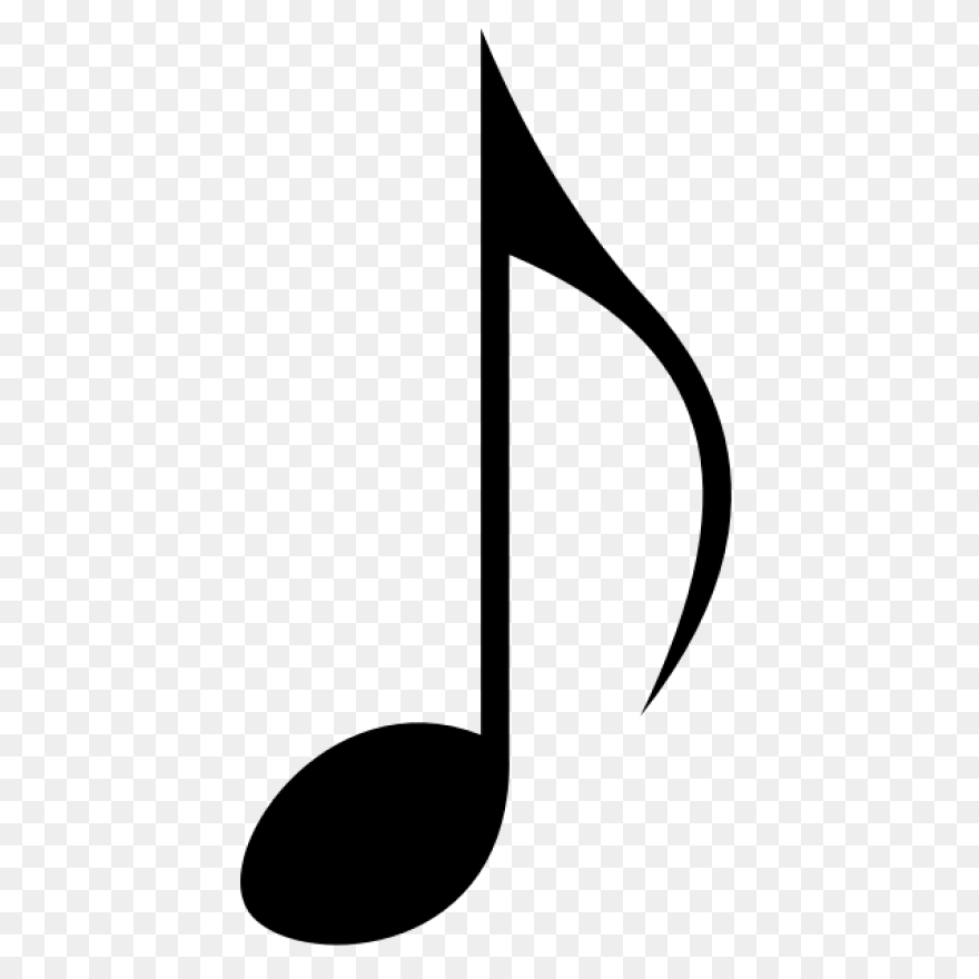 Clipart - Eighth Note (Stem Facing 