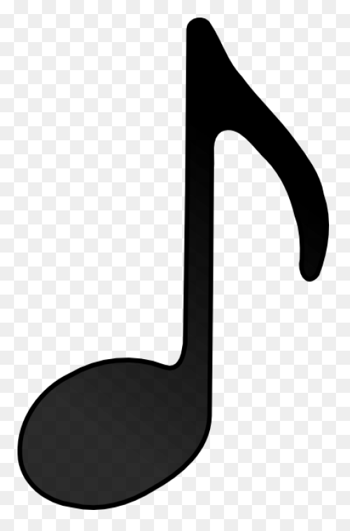 Clipart - Eighth Note (Stem Facing 