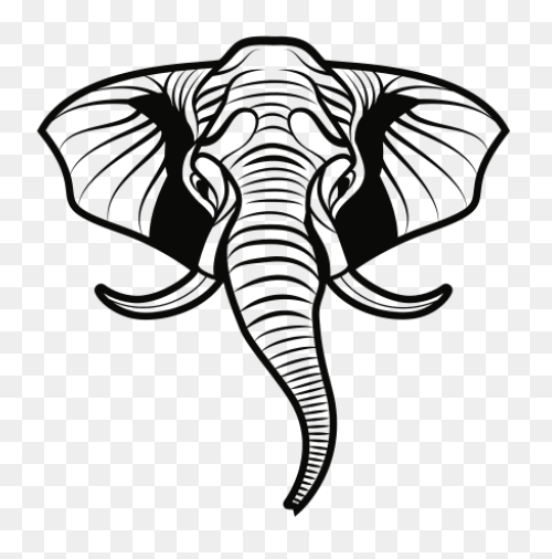 Elephant Head Vector - Free Elephan