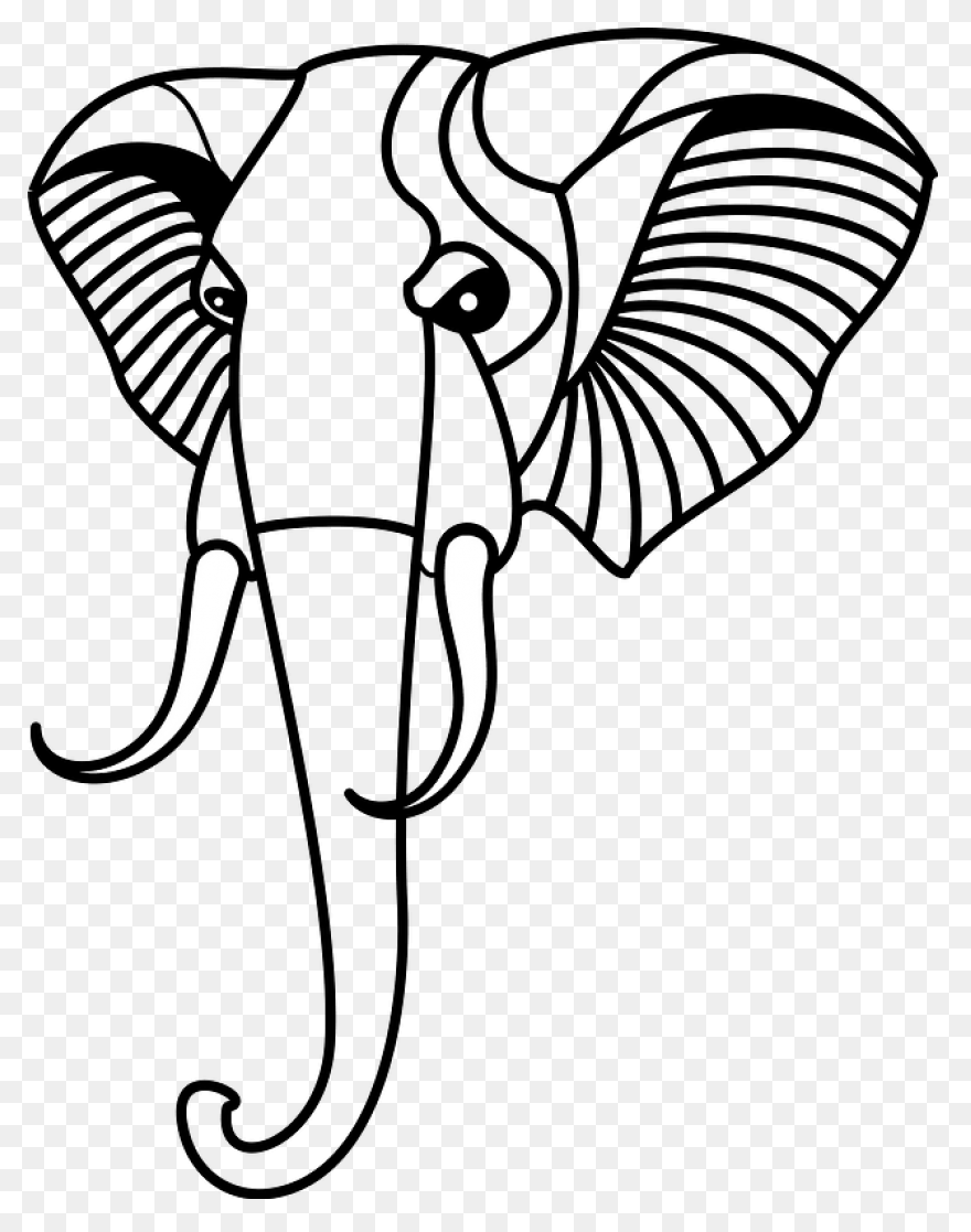 Elephant Head Vector - Free Elephan