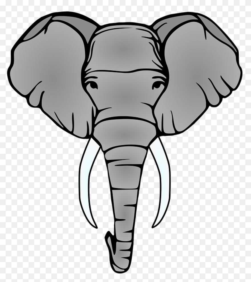Elephant Head Vector - Free Elephan