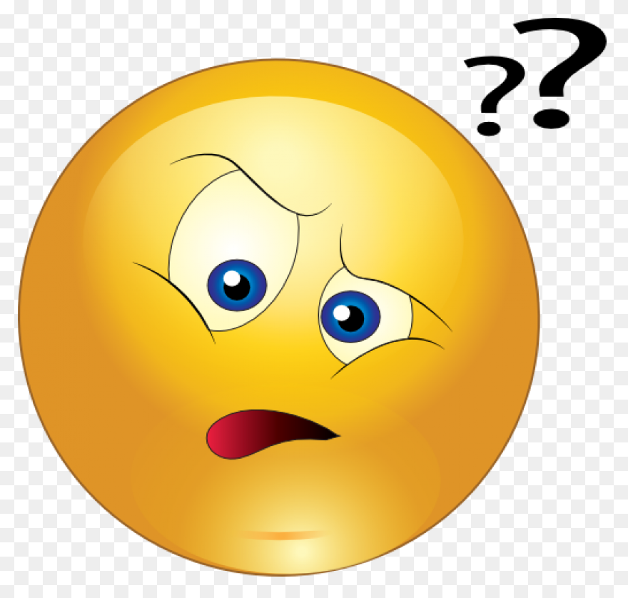 Yellow Thinking Smiley Emoticon Cli