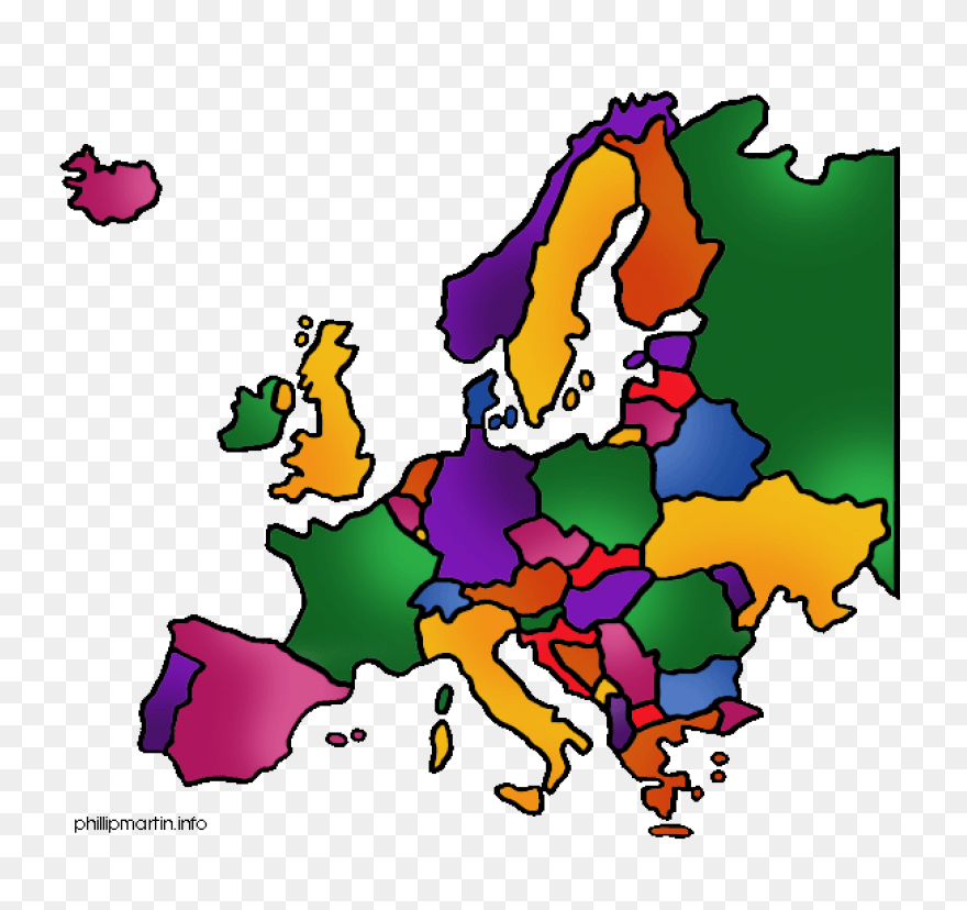 Europe World Map Blank Map Vector M