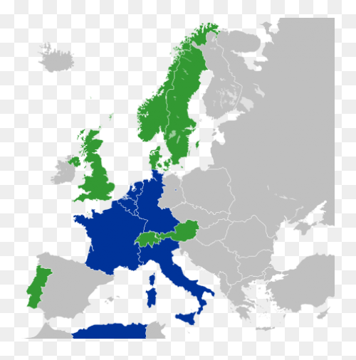 Europe World Map Blank Map Vector M