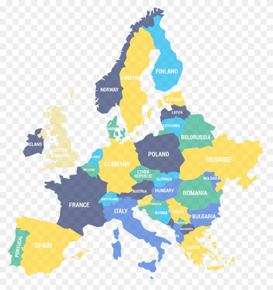 Europe World Map Blank Map Vector M