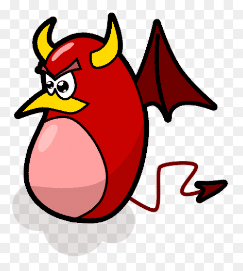 Evil Clipart Phone - Red Ball With 
