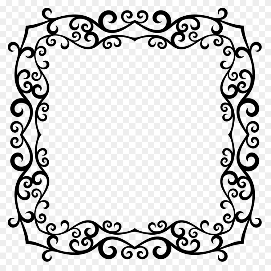 Fancy Flourish Frame Rectangular Sh
