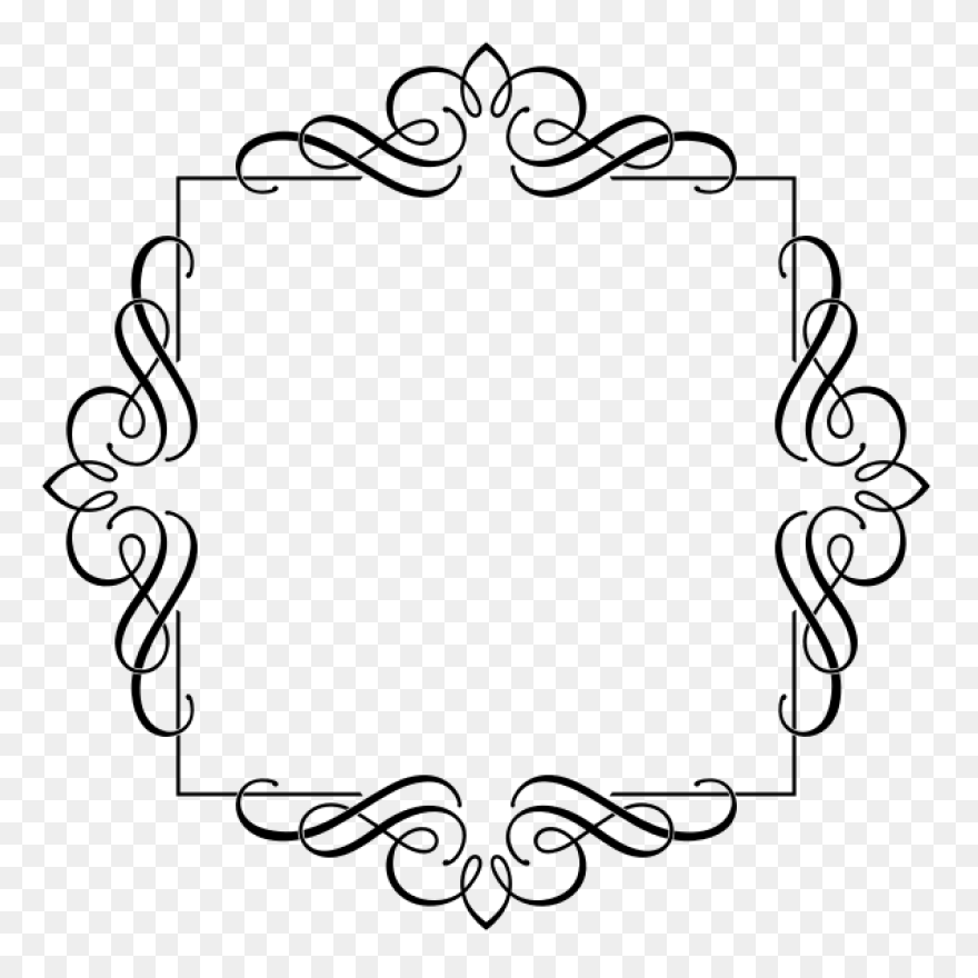 Fancy Flourish Frame Rectangular Shape - Fancy Border
