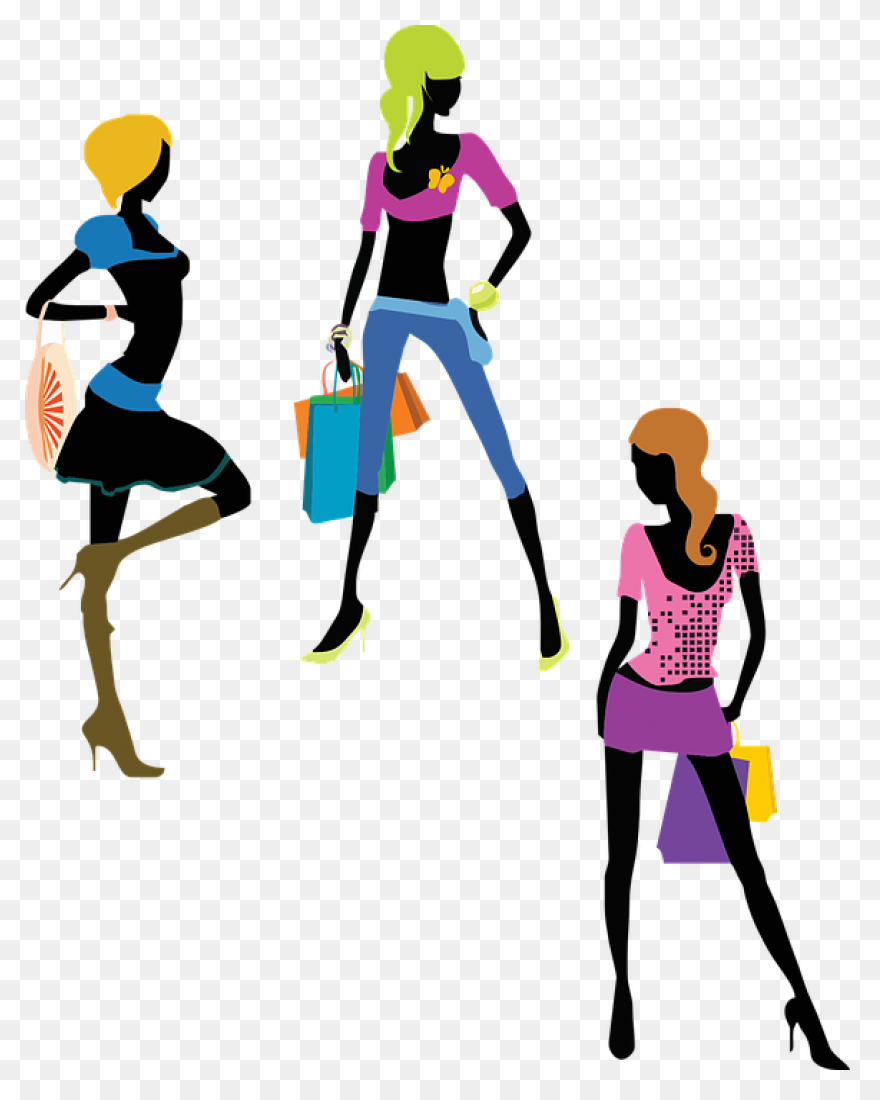 Fashion Clipart Going Shopping - Fa