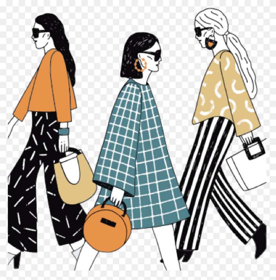 Fashion Clipart Going Shopping - Fa