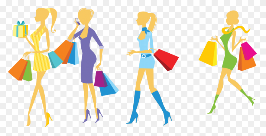 Fashion Clipart Going Shopping - Fa