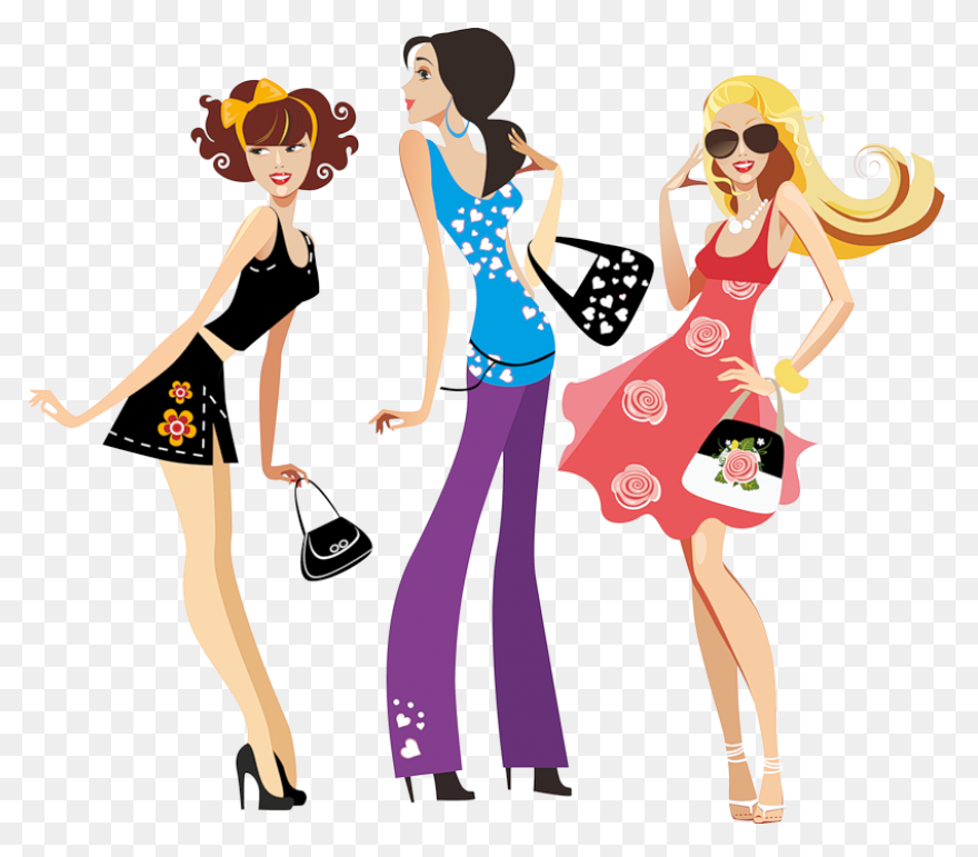 Fashion Clipart Going Shopping - Fa