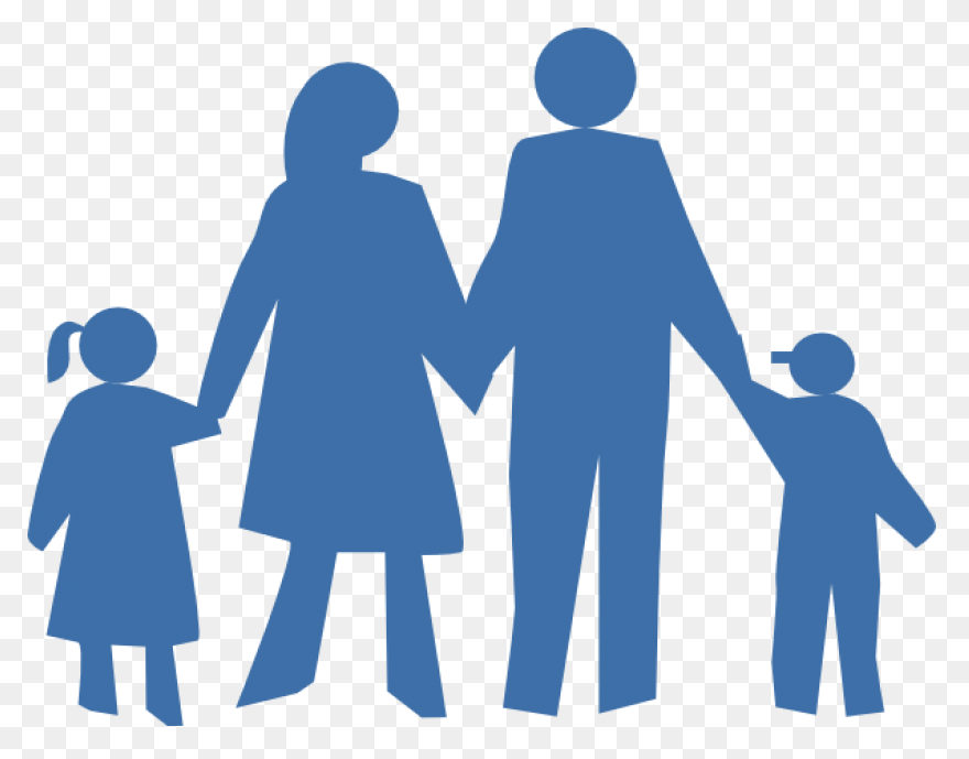 Family Holding Hands Silhouette - F